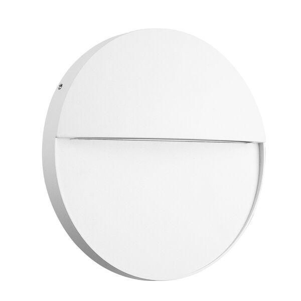 WALL STEP LIGHT ROUND [6W 3000K WHITE SANDED WHITE]