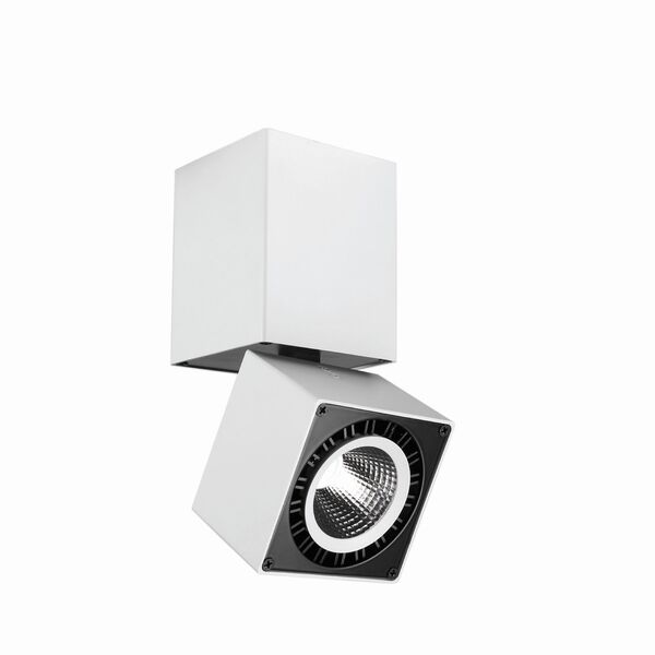 LED COB SPOTLIGHT SQUARE [12W 3000K MATT WHITE / BLACK ALUMINIUM]