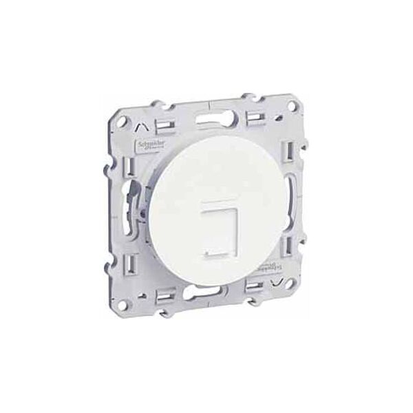 Розетка компьютерная RJ45, cat. 5e, [Белый ODACE, Schneider Electric]
