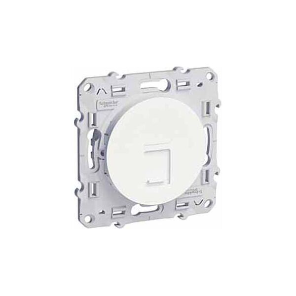Розетка компьютерная RJ45, cat. 5e, [Белый ODACE, Schneider Electric]