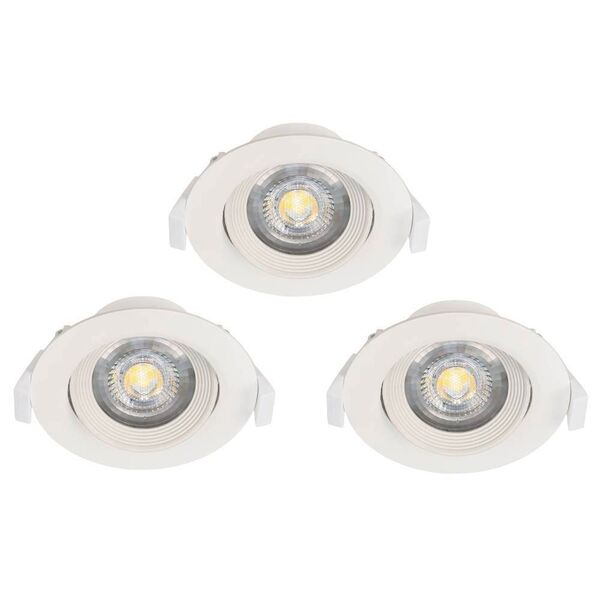 Комплект светодиод. встраив. светильников регул. SARTIANO, [3х5W(LED), 3х470lm, ?90, ET45, пластик, белый, нейтр. свет]