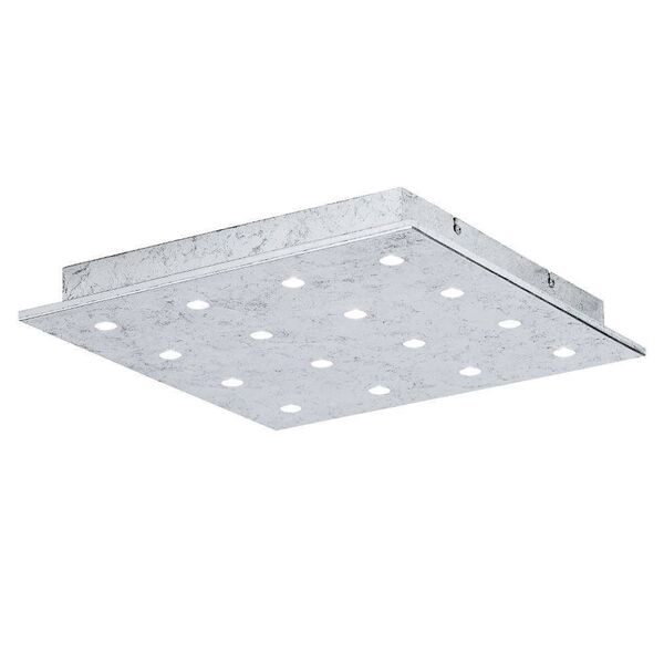 Светодиодный настенно-потол. светильник VEZENO 1 [ 16х1,1W(LED), 370х370, H50, сталь, серебряный]