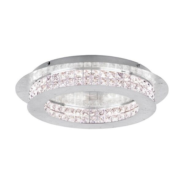 Светодиод. потолочный светильник PRINCIPE димм., [10х3,2W(LED), H105, 500, сталь, серебряный/хрусталь, прозрачный]