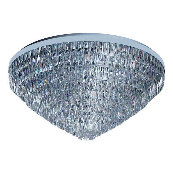 Потолочный светильник VALPARAISO 1, 2[5х40W(E14), 980, H470, сталь, зхром/хрусталь, прозрачный]