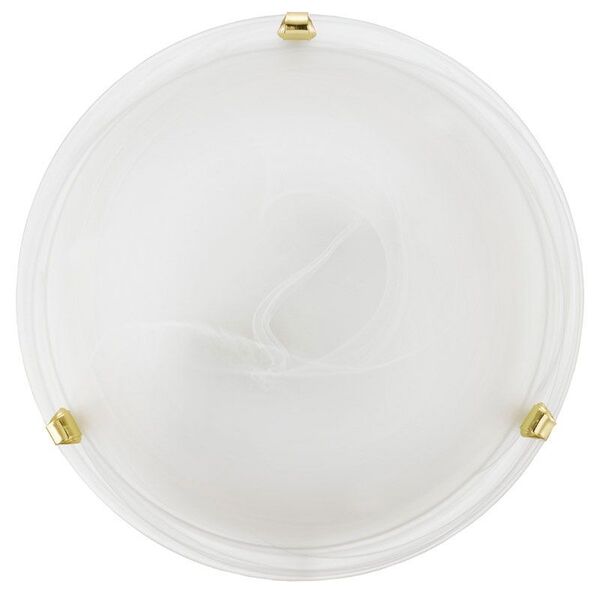 Светодиодный светильник настенно-потолочный LED SALOME, [11W (LED), ?300, сталь, белый/алебастровое стекло/латунь]