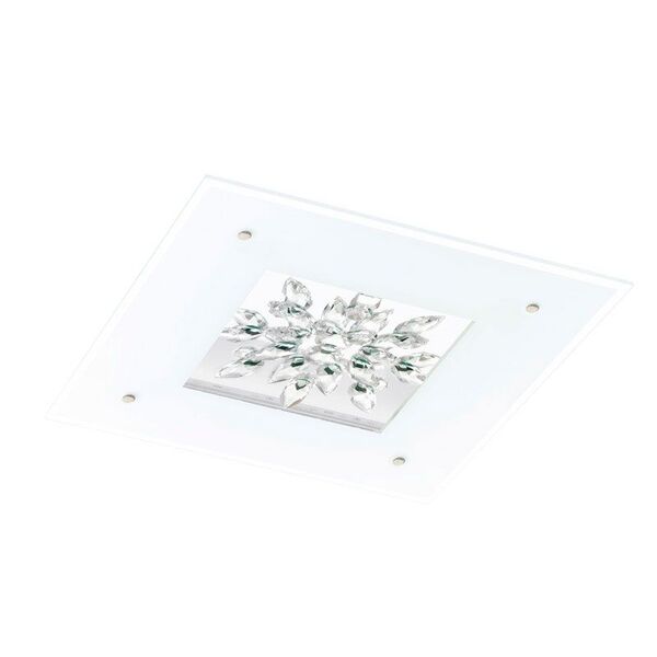 Светодиодный светильник настенно-потолочный BENALUA [24W (LED), 470х470, сталь, белый/зеркало, хрусталь]