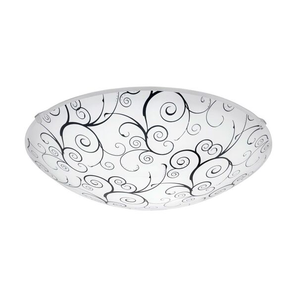 Светодиод. настенно-потол. светильник MARGITTA 1, [11W(LED), ?315, сталь, белый/стекло, белый, черный, прозрач.]