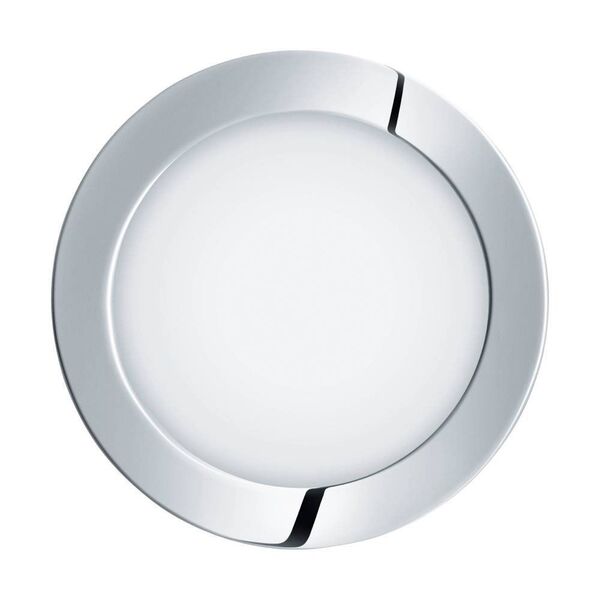 Светодиод. ультратонкая встраиваемая панель FUEVA 1, [10,9W (LED) 3000K, 170, IP44, литой металл, хром/пластик, белый]