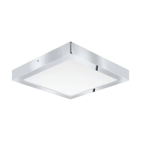 Светодиод. ультратонкая накладная панель FUEVA 1, [22W (LED) 3000K, 300х300, IP44, литой металл, хром/пластик, белый]