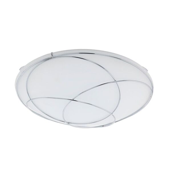 Светодиод. настенно-потол. светильник LERIDA, [11W(LED), ?315, сталь, белый, хром/сатиновое стекло, белый]
