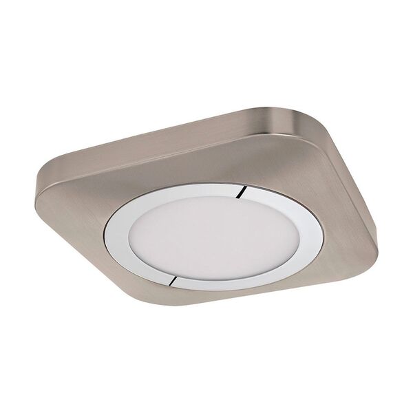 Светодиодный накладной светильник PUYO,[ 16,5W(LED), 300х300, сталь, никель мат., хром/пластик, белый]