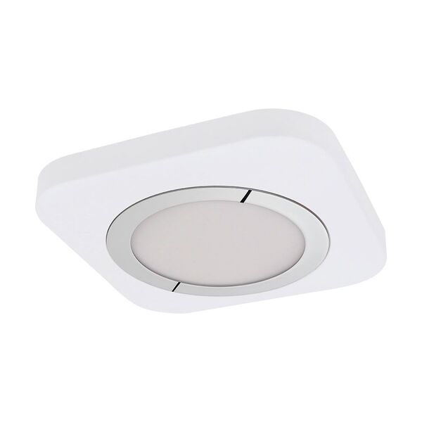 Светодиодный накладной светильник PUYO, [16,5W(LED), 1200lm, 300х300, H40, сталь, белый, хром/пластик, белый]