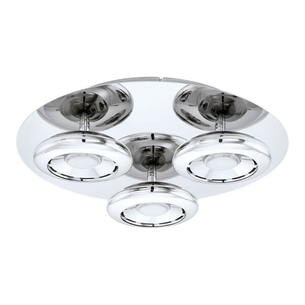 Светодиод. потол. светильник TARUGO 1 диммир., [3х4,5W(LED), 350, H85, сталь, хром/пластик, белый]