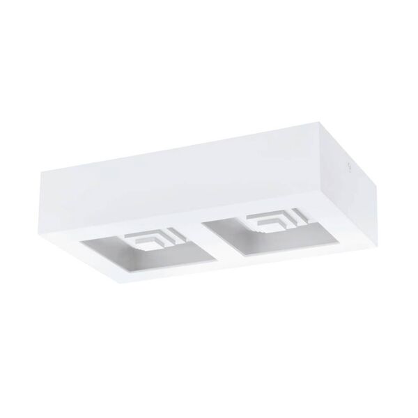 Светодиодный настенно-потолочный светильник FERREROS [2X6,3W(LED), 255X140, H60, сталь/белый/пластик/белый]