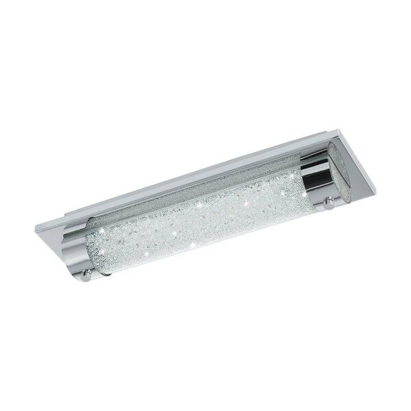Cветодиод. настенно-потол. светильник для ванной комн. TOLORICO,[ 8W (LED), L350, H70, 1100lm, IP44, нерж. cталь, хром/cтекло, хруст., прозрач.]