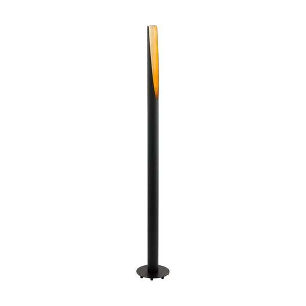Cветодиод. торшер BARBOTTO, [1x5W(GU10), 1х400lm, H1370, ?60, основа  cталь, черный, золотой]