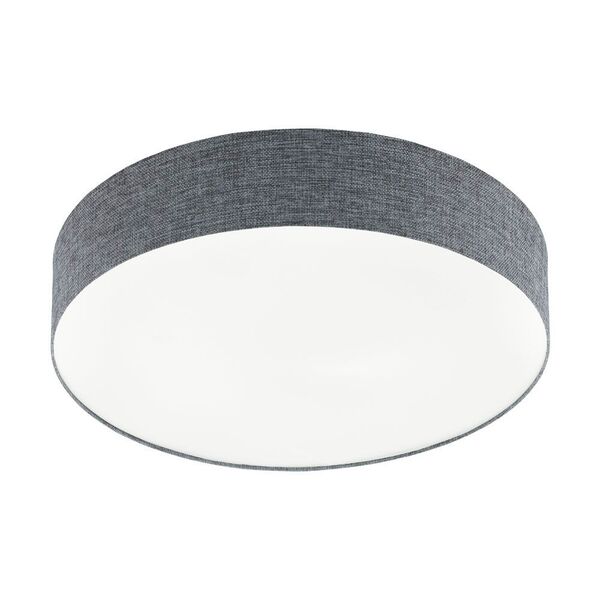 Светодиод. светильник ROMAO диммир и рег-ка темп. цвета, [40W (LED), 570, H120, 4000lm, cталь, белый / льняная ткань, пластик, серый, белый, пульт ДУ]