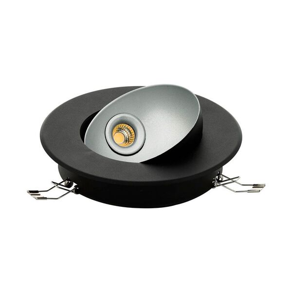 Светодиод. встраив. светильник RONZANO 1,[ 5,4W (LED), 510lm, 3000K, ?165, cталь, черный, сереб]