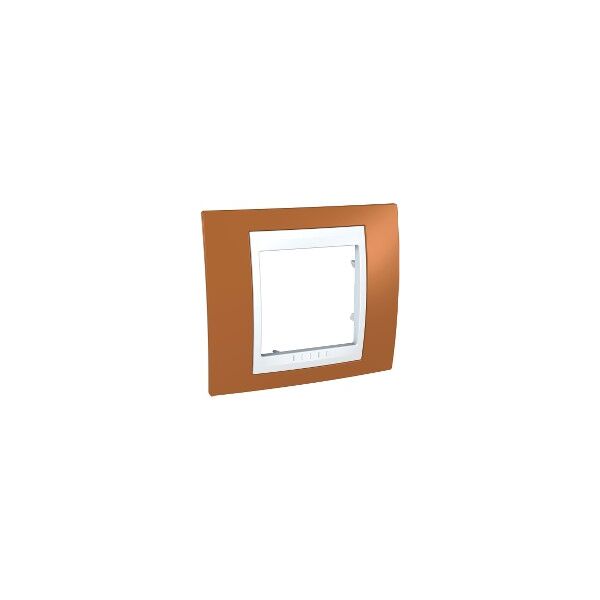 Рамка 1-постовая, UNICA Хамелеон, Schneider Electric [оранжевый/Белый]