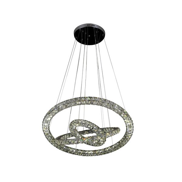 Подвесной светильник ТОР-КРИСТАЛЛ хром h120 [d70+50+30 Led 98W (3000-6000К) с пультом ДУ]