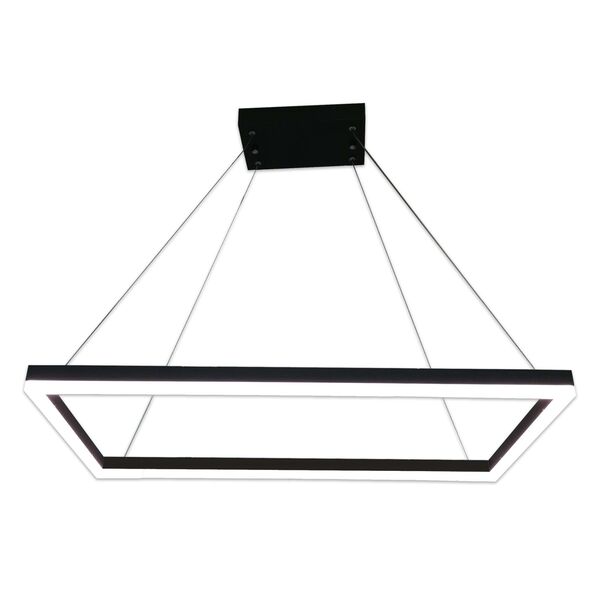 Подвесной светильник АЛЬТИС прямоугольный черный [w80*40 h100 Led 40w (4000K)]