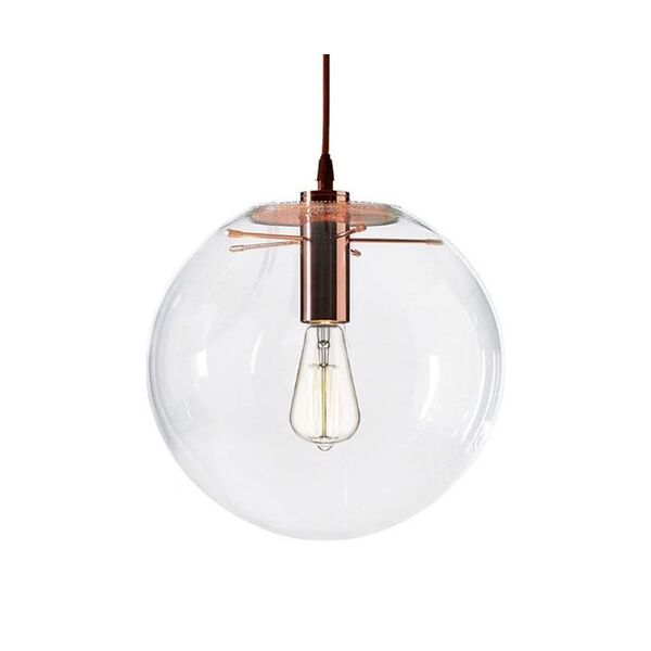 Подвес МЕРКУРИЙ [прозрачный с медными креплениями d30 h200 E27 1*40W]