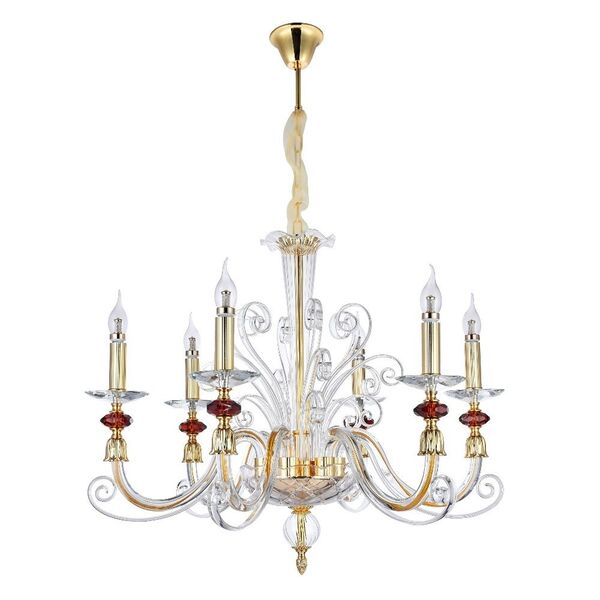 CATARINA SP6 [GOLD/TRANSPARENT-COGNAC CRYSTAL LUX Люстра]
