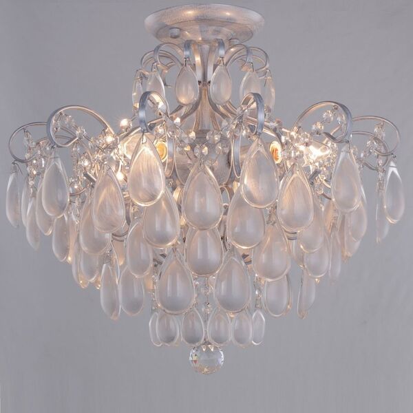 SEVILIA PL4 SILVER CRYSTAL LUX Светильник потолочный