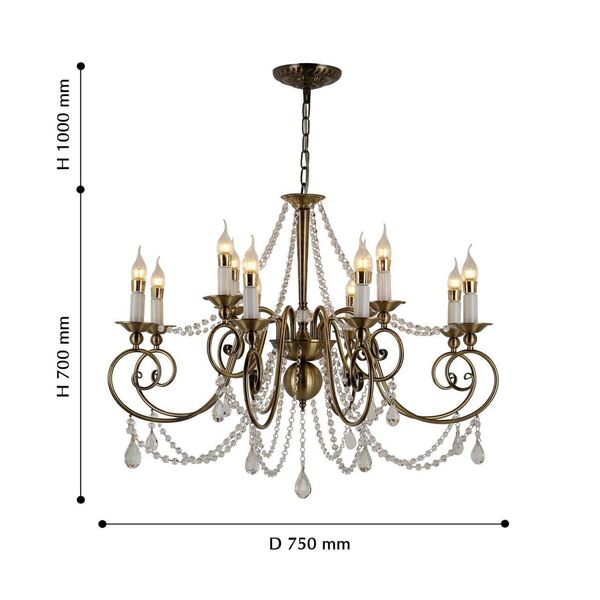 подвесная люстра Lereya [D750*H700 12*E14*40W]