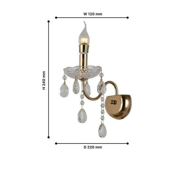 настенный светильник Selestine [D220*W120*H240 1*E14*40W, excluded]