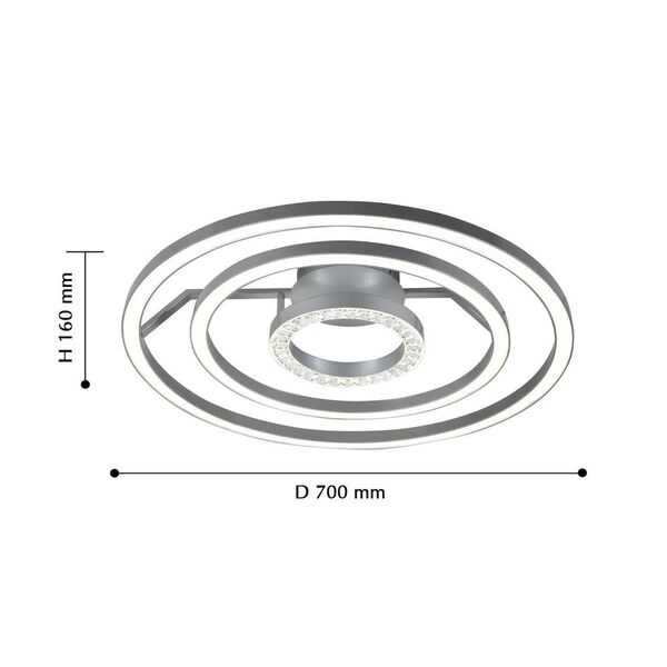 Потолочная люстра Sanori [D700*H160 1*LED*16W+1*LED*32W+1*LED*44W, 6440LM, 4000K, included]
