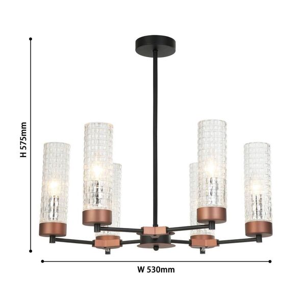 подвесная люстра Flumen [D530*H575 6*E14*40W]
