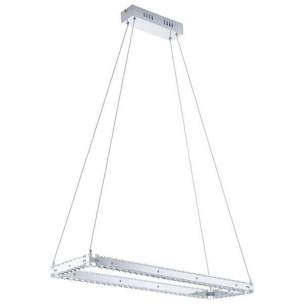 Светодиод. подвес VARRAZO [17W (LED), L800, B250, H1000, сталь, хром/хрусталь, прозрачный]