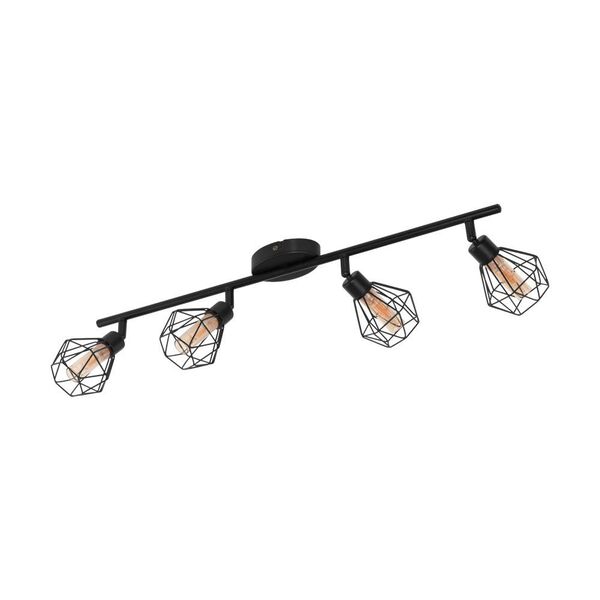 Светод. спот ZAPATA 1 [4X3W(G9-LED), сталь, черный/стекло, янтарный]