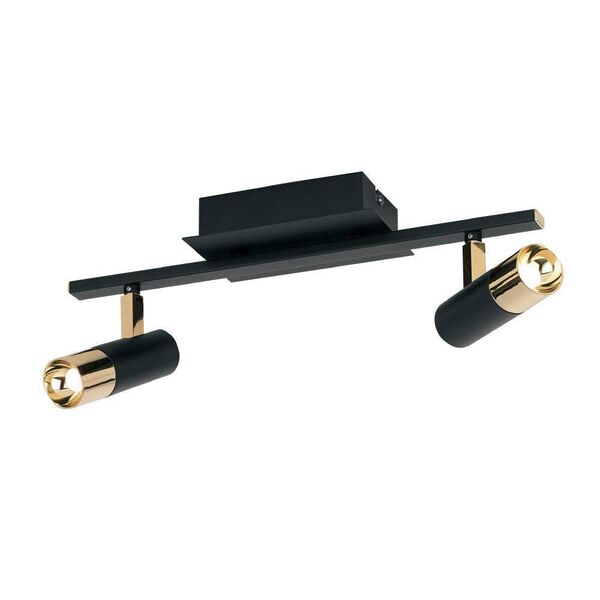 Светодиод. спот TOMARES [2х5W(LED), L390, алюминий, сталь, черный, латунь]