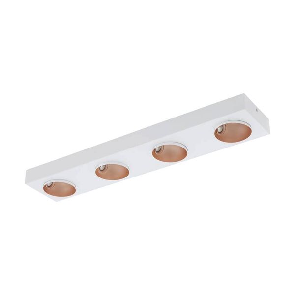 Светодиод. спот RONZANO [димм., 4х3,3W(LED), 4х340lm, L750, B150, H55, сталь, алюминий, белый, розовое золото]