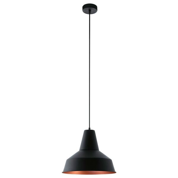 Подвес SOMERTON, [1х60W (E27), H1100, сталь, черный, медный]