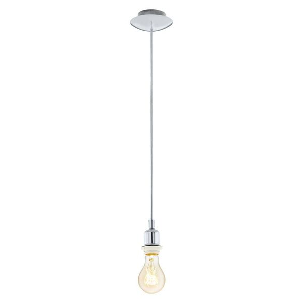 Подвес WELLS, [1x60W (E27), 120, H1100, сталь, хром]