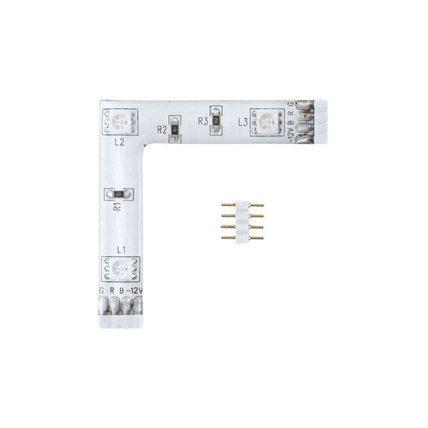 92313-EG Коннектор для светодиодной ленты L-образный LED STRIPES-MODULE, 0,72W (3 LED) (LED, RGB), IP20   Лампы LED-RGB*0,72W (3 LED)*включены