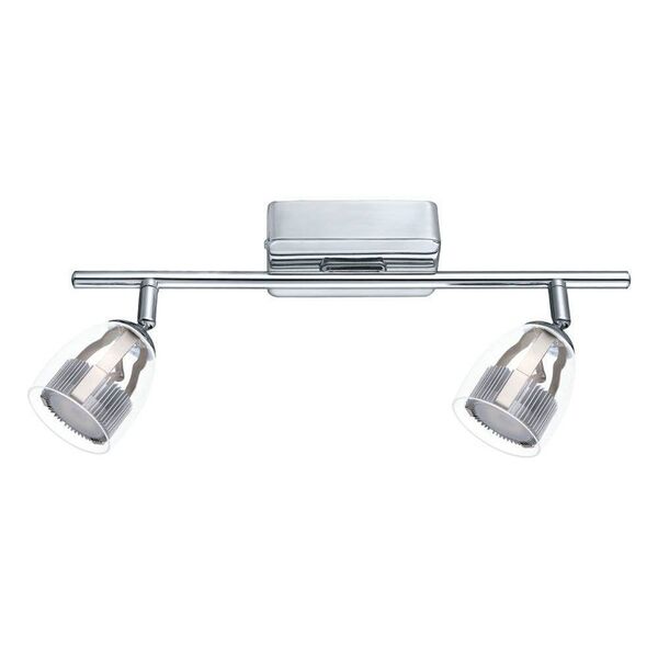 Светодиодный спот PECERO [2х6W (LED), хром/пластик прозрачный ]