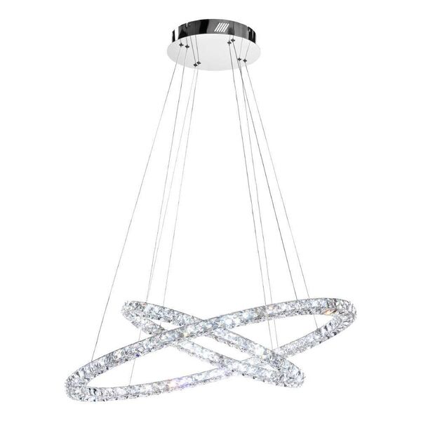 Светодиод. подвес TONERIA [128х0,5(LED), ?900, B670, H1500, сталь, хром/хрусталь]