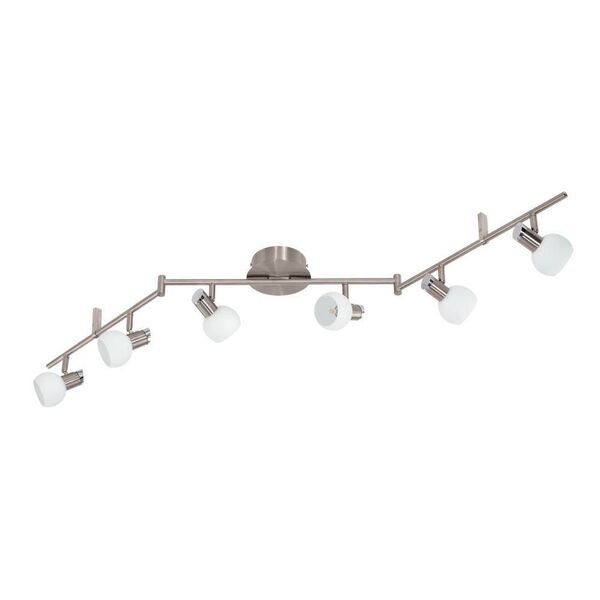 Светодиодный спот SESTO 2, [6х3,3W (LED), L1595, никель/стекло сатиновое, белый лак]