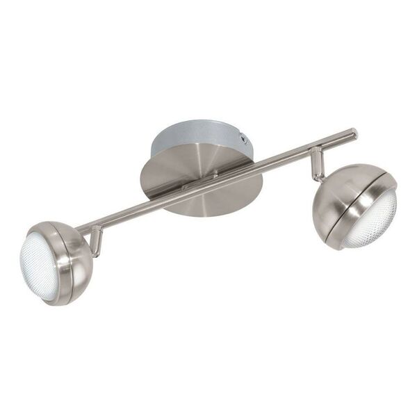 Светодиодный спот LOMBES 1,[ 2х5W (LED), никель матовый/пластик]