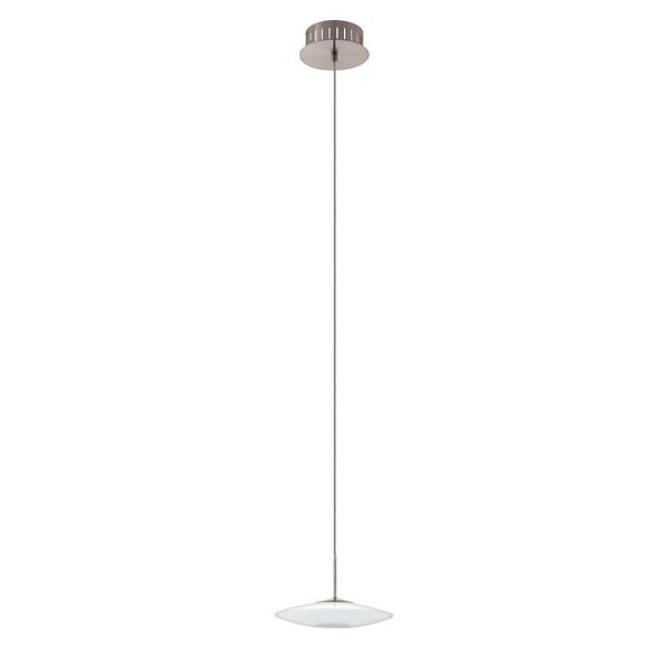 Светодиодный подвес MILEA 1, [1x4,5W (LED), 220, сталь, хром/опаловое стекло, белый]