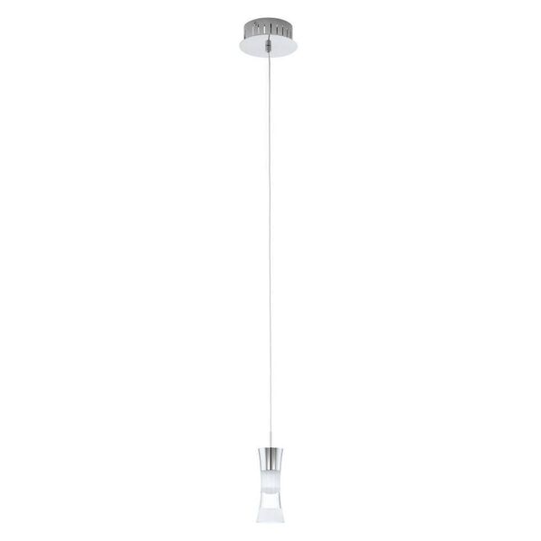 Светодиодный подвес PANCENTO, [1х5W (LED), сталь, хром/пластик]
