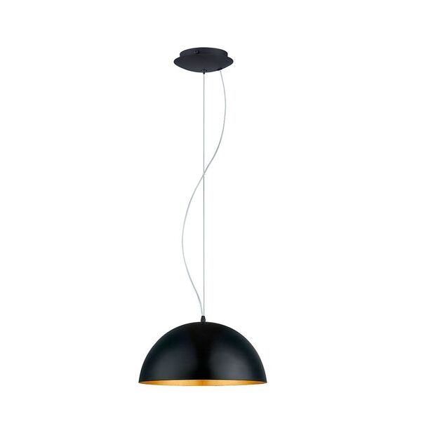 Подвес GAETANO 1, [1х60W (E27), H1500, сталь, черный, золотой]