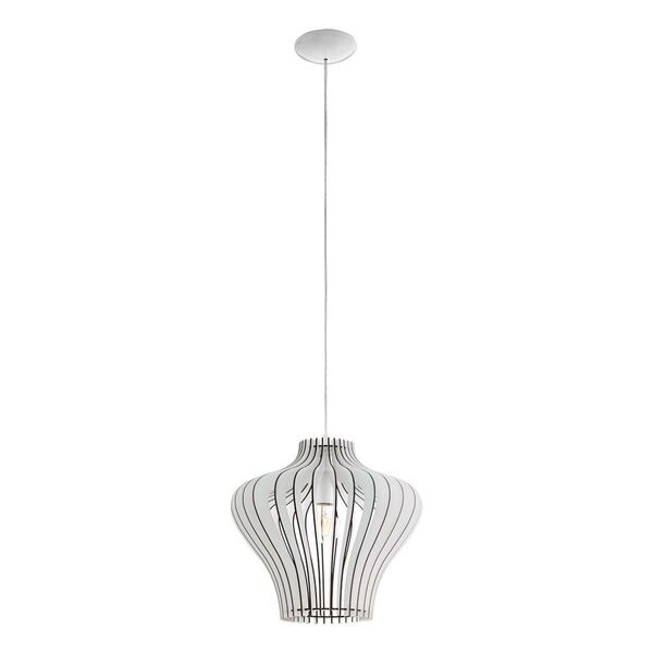 Подвес COSSANO 2, [1х60W (E27), 380, H1500, сталь, белый/дерево, белый]