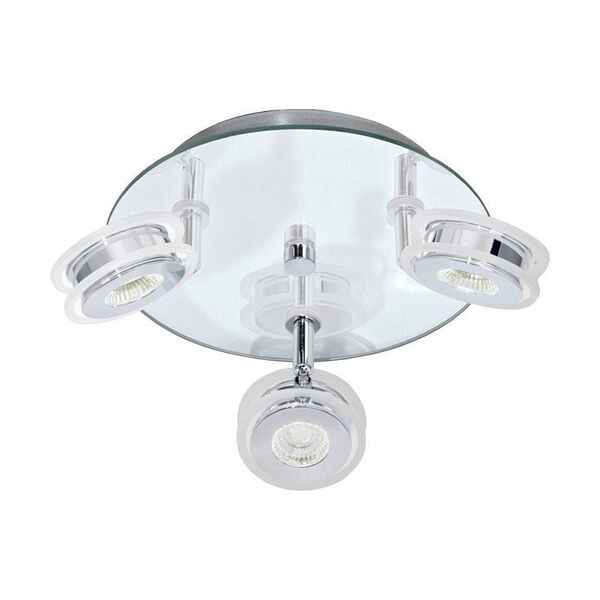 Светодиод. спот AGUEDA [3х3,3W (LED), ?230, IP44, cталь, стекло, хром, прозрачный]