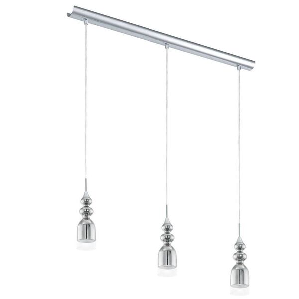 Светодиод. подвес BOLANOS, [3х3,3W(LED), L710, сталь, хром/стекло, хром, прозрачный]
