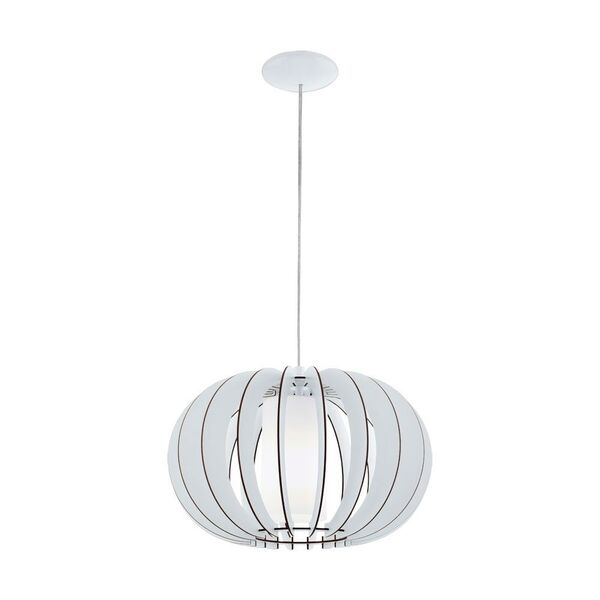 Подвес STELLATO 2, [1х60W (E27), сталь, белый/дерево, стекло, белый]